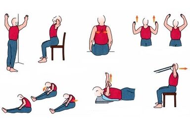 Mouvement avec une ostéochondose thoracique